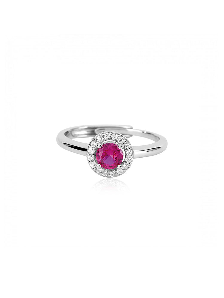 Bague Argent 925 Pour Femme Avec Rubis Solitaire - Style Sigillo, Vintage Et élégante