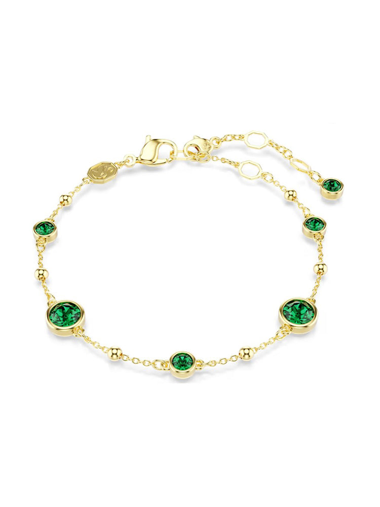 BRACCIALE DONNA IMBER PLACCATO ORO CON CRISTALLI VERDI SWAROVSKI