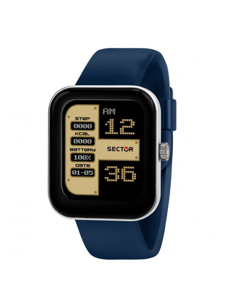 OROLOGIO SMARTWATCH UOMO S-03 CINTURINO IN SILICONE BLU SECTOR