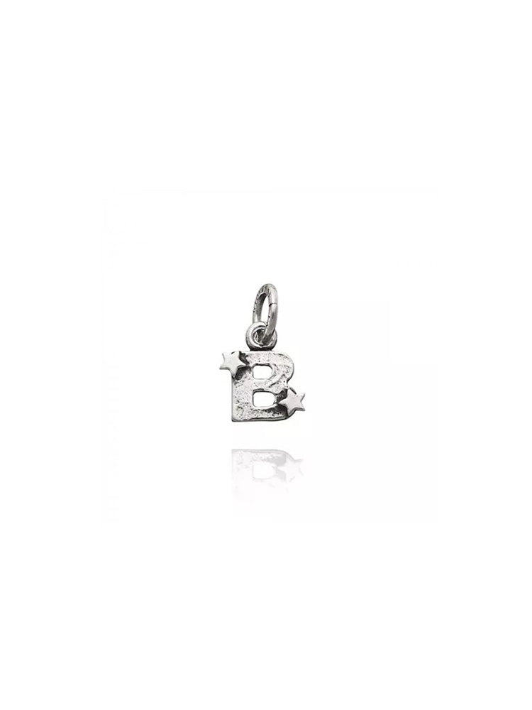 CHARM UNISEX LETTERA B CON STELLE IN ARGENTO 925 GIOVANNI RASPINI