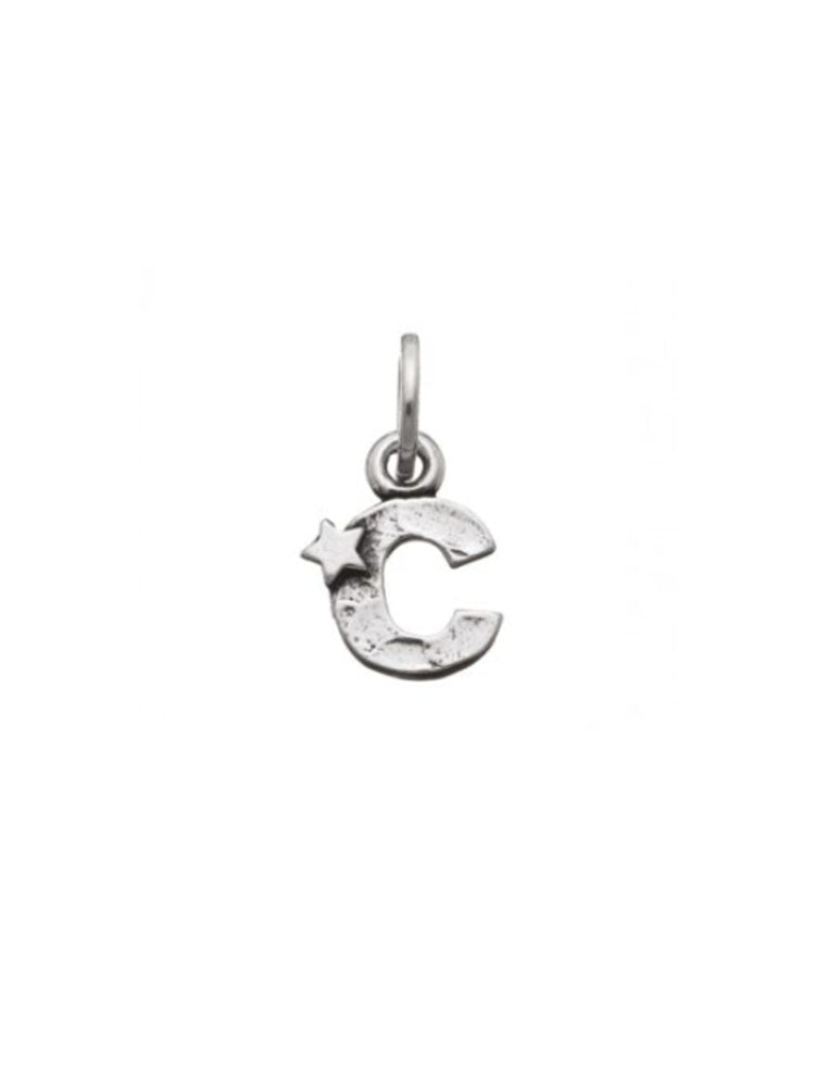 CHARM UNISEX LETTERA C CON STELLE IN ARGENTO 925 GIOVANNI RASPINI