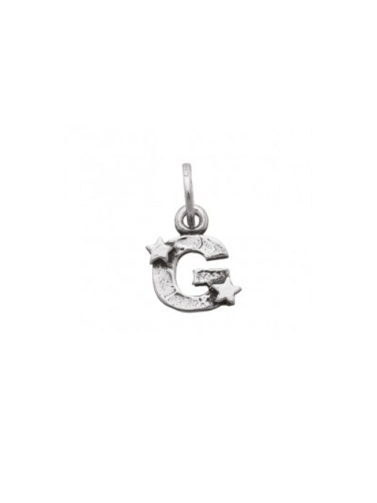 CHARM UNISEX LETTERA G CON STELLE IN ARGENTO 925 GIOVANNI RASPINI