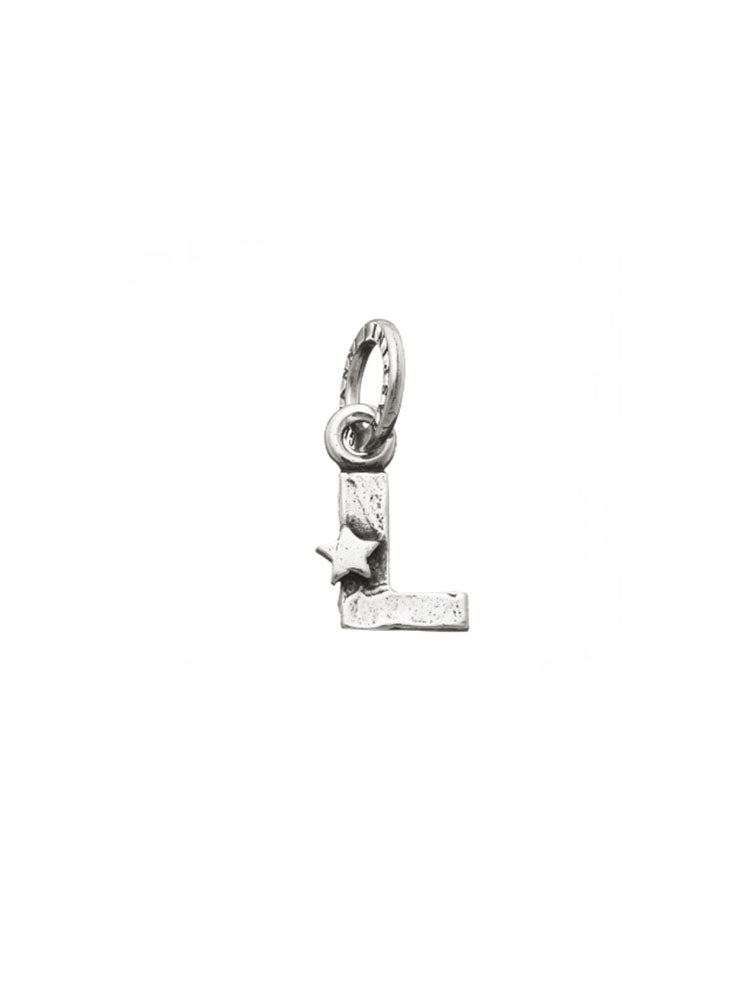 CHARM UNISEX LETTERA L CON STELLE IN ARGENTO 925 GIOVANNI RASPINI