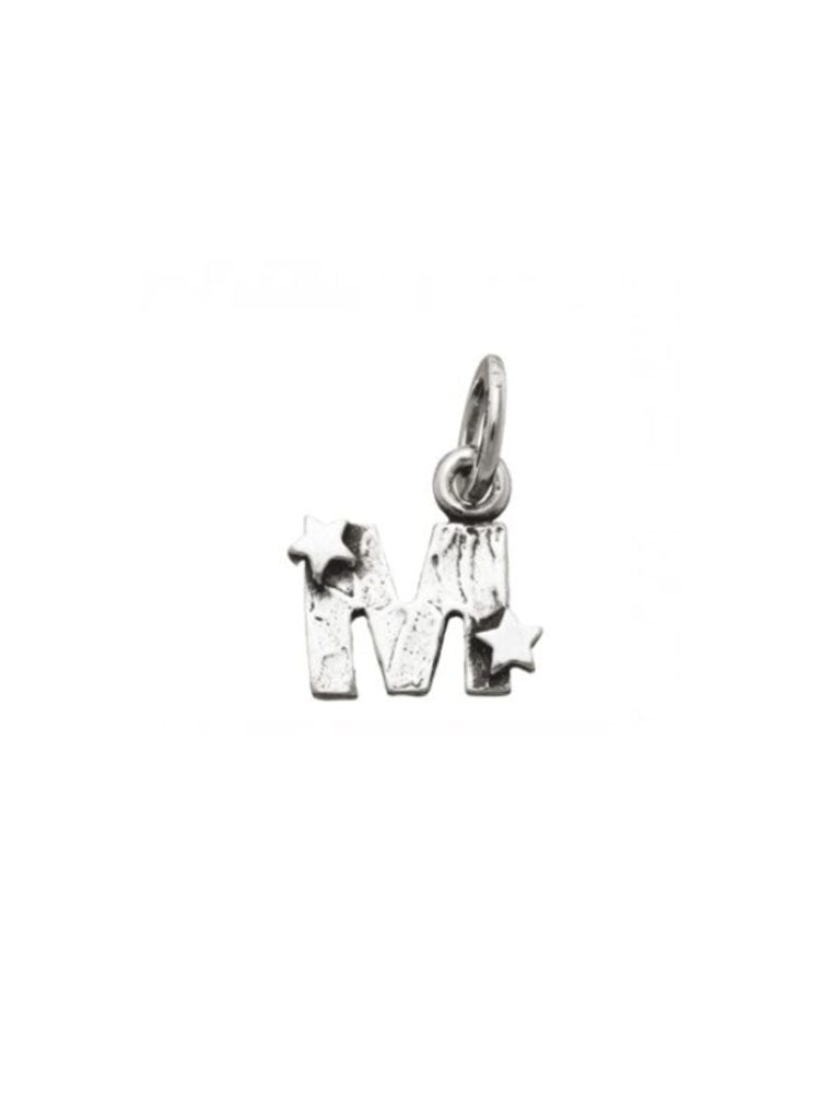 CHARM UNISEX LETTERA M CON STELLE IN ARGENTO 925 GIOVANNI RASPINI