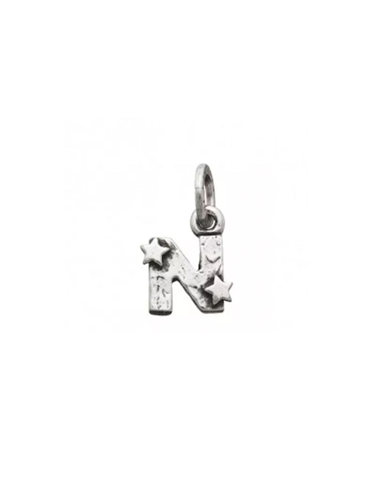CHARM UNISEX LETTERA N CON STELLE IN ARGENTO 925 GIOVANNI RASPINI