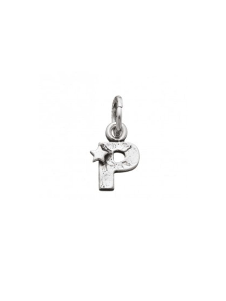 CHARM UNISEX LETTERA P CON STELLA IN ARGENTO 925 GIOVANNI RASPINI