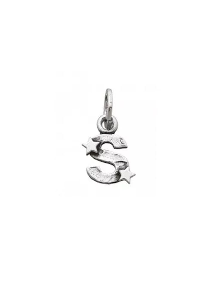 CHARM UNISEX LETTERA S CON STELLA IN ARGENTO 925 GIOVANNI RASPINI