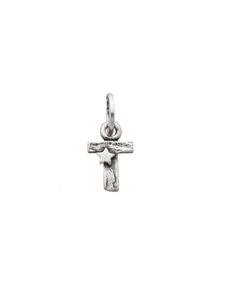 CHARM UNISEX LETTERA T CON STELLA IN ARGENTO 925 GIOVANNI RASPINI