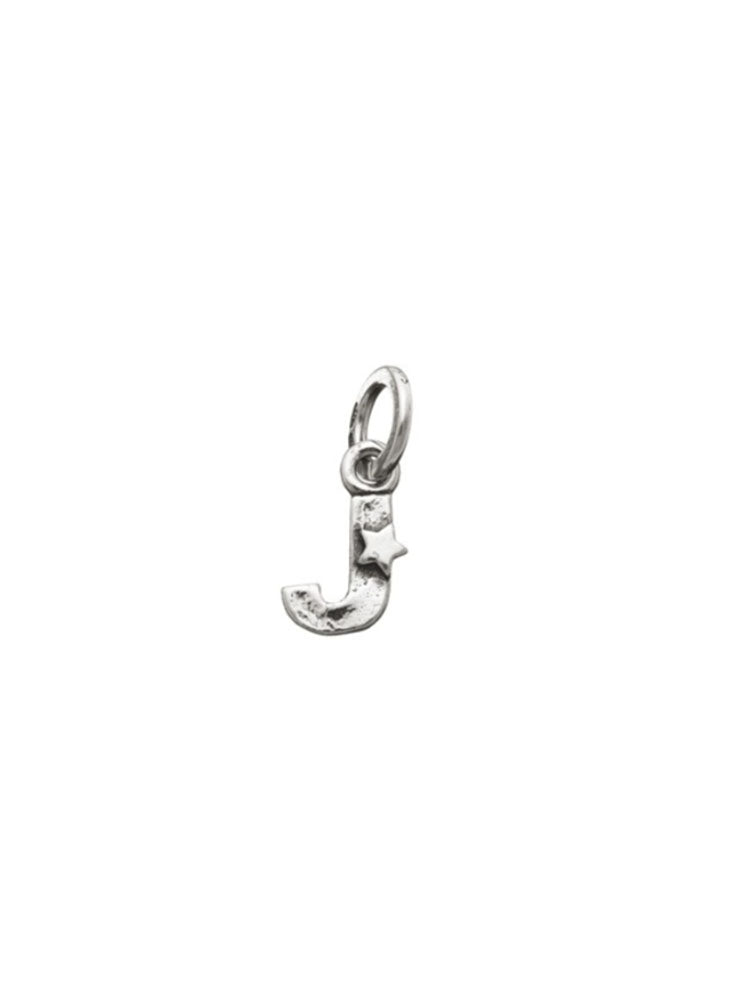 CHARM UNISEX LETTERA J CON STELLA IN ARGENTO 925 GIOVANNI RASPINI