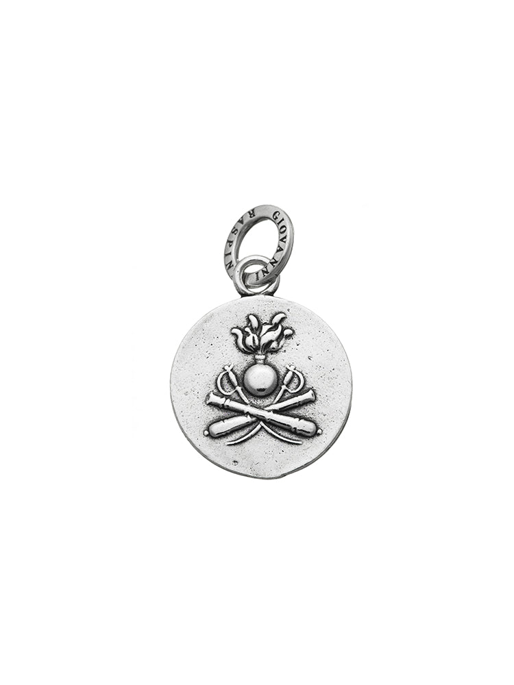 CHARM UNISEX MEDAGLIA ARTIGLIERI A CAVALLO IN ARGENTO 925 GIOVANNI RASPINI