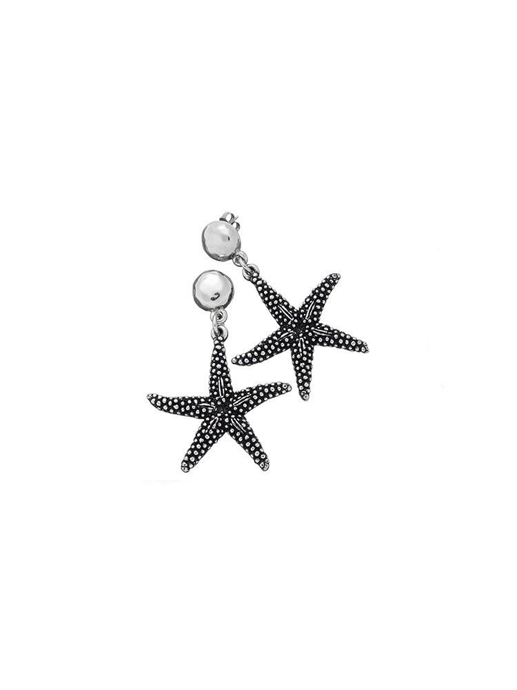 ORECCHINI DONNA STELLA MARINA GRANDI IN ARGENTO 925 GIOVANNI RASPINI.