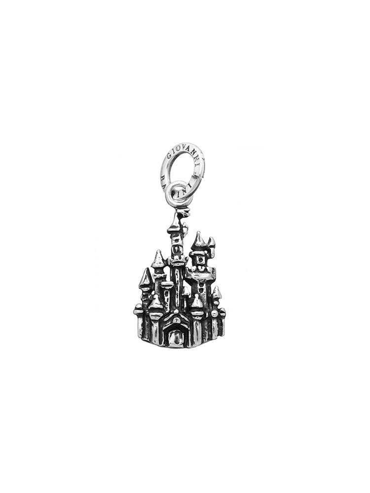 CHARM DONNA CASTELLO IN ARGENTO 925 GIOVANNI RASPINI