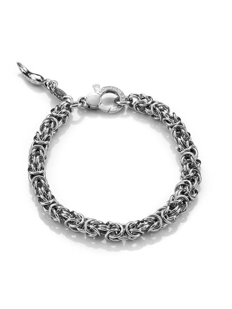 BRACCIALE DONNA MINI MAGLIA BIZANTINA 20 CM IN ARGENTO 925 GIOVANNI RASPINI.