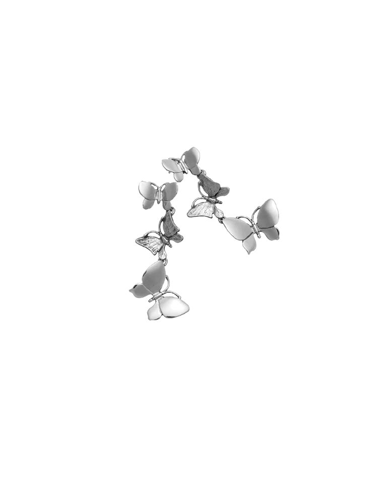 ORECCHINI DONNA FLORAL CON FARFALLE PENDENTI IN ARGENTO 925 GIOVANNI RASPINI