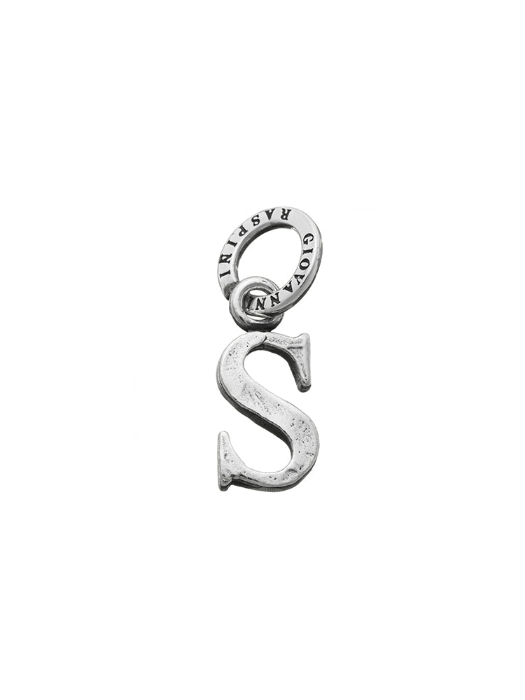 CHARM UNISEX LETTERA LOGO S IN ARGENTO 925 GIOVANNI RASPINI