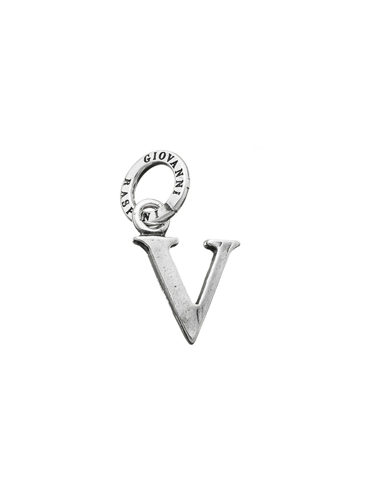 CHARM UNISEX LETTERA LOGO V IN ARGENTO 925 GIOVANNI RASPINI