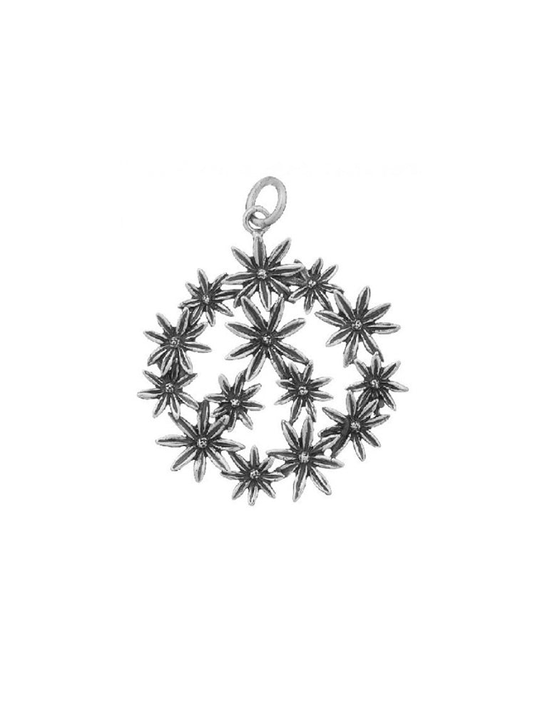 CHARM DONNA FIORI GRANDE IN ARGENTO 925 GIOVANNI RASPINI