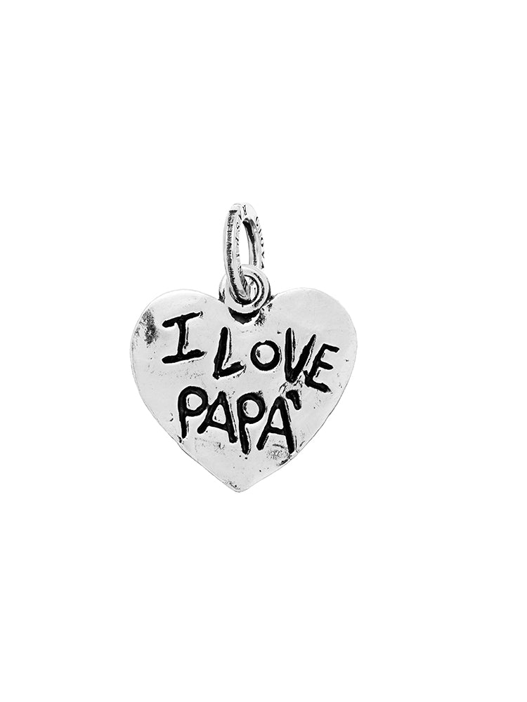 CHARM DONNA I LOVE PAPA' IN ARGENTO 925 GIOVANNI RASPINI