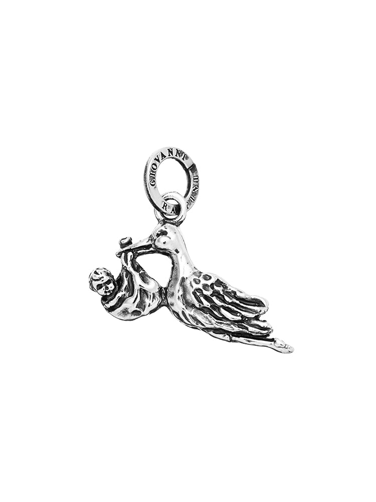 CHARM DONNA CICOGNA IN ARGENTO 925 GIOVANNI RASPINI