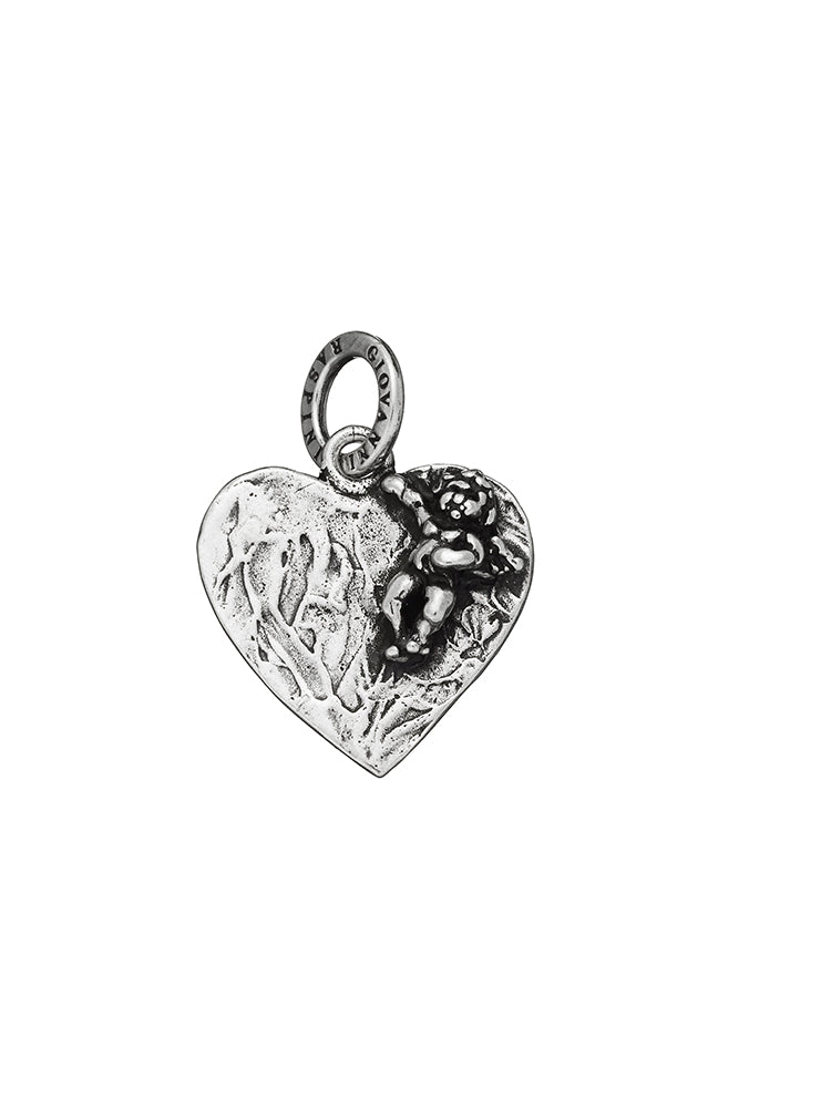 CHARM DONNA L'ANGELO NEL CUORE IN ARGENTO 925 GIOVANNI RASPINI
