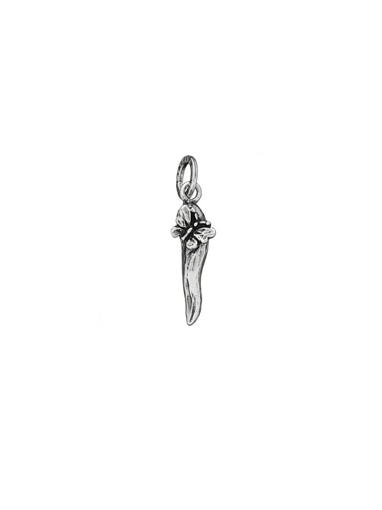 CHARM DONNA CORNINO CON FARFALLA IN ARGENTO 925 GIOVANNI RASPINI