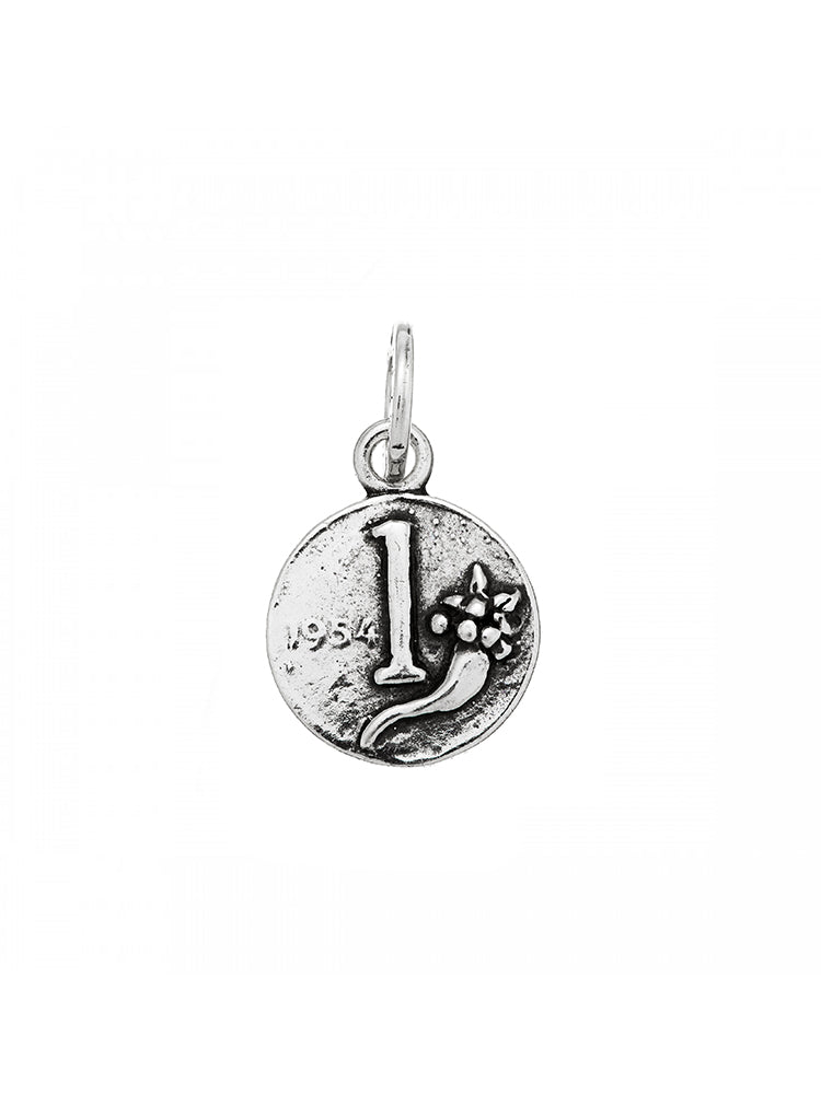 CHARM DONNA 1 LIRA IN ARGENTO 925 GIOVANNI RASPINI