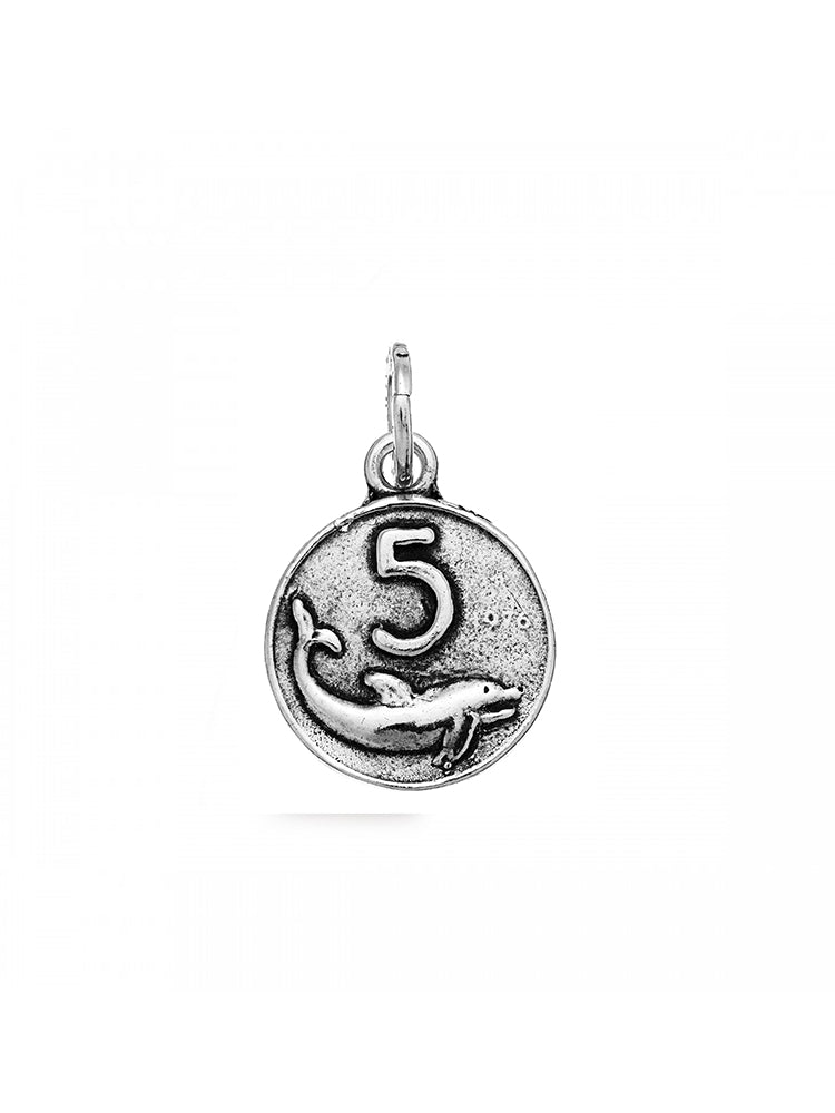 CHARM DONNA 5 LIRE IN ARGENTO 925 GIOVANNI RASPINI