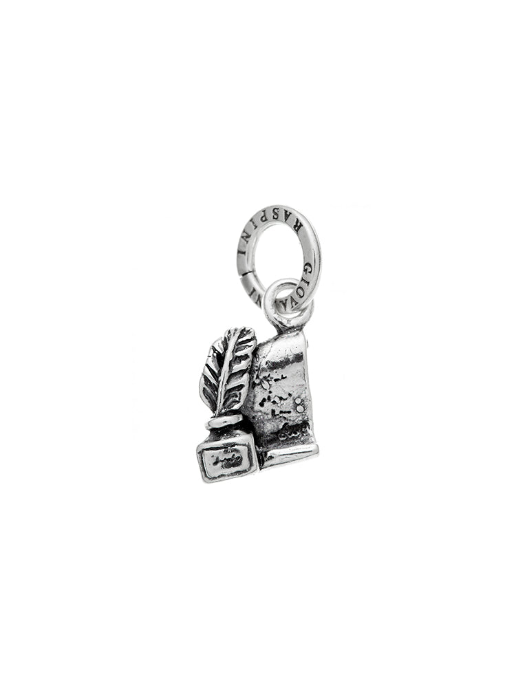 CHARM UNISEX LETTERA E CALAMAIO IN ARGENTO 925 GIOVANNI RASPINI