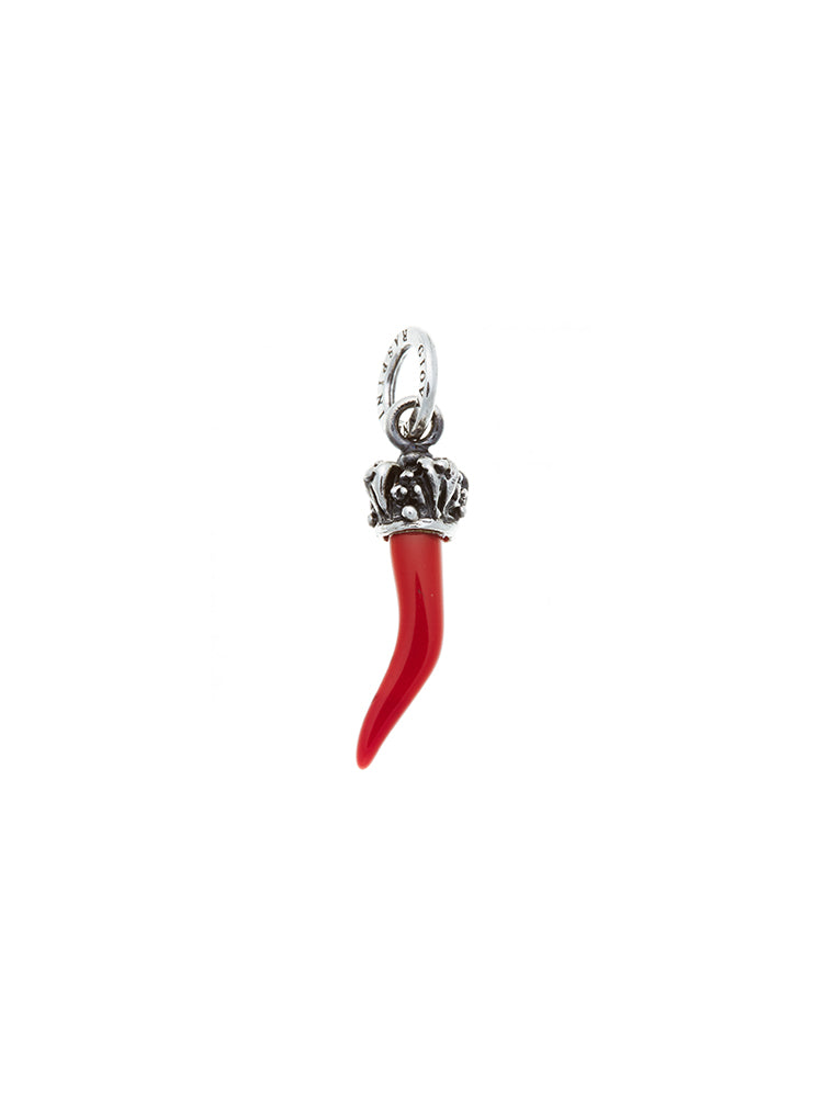 CHARM DONNA CORNO ROSSO CORONA IN ARGENTO 925 GIOVANNI RASPINI