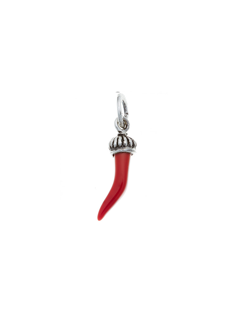 CHARM DONNA CORNO ROSSO CUPOLA IN ARGENTO 925 GIOVANNI RASPINI