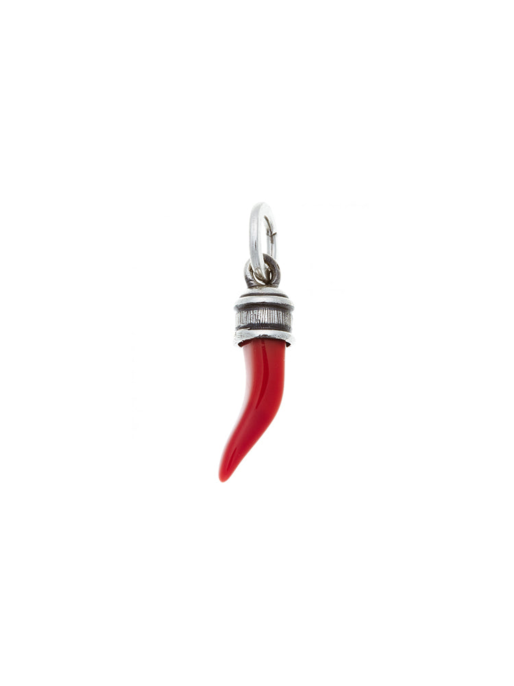 CHARM DONNA CORNO ROSSO LISCIO IN ARGENTO 925 GIOVANNI RASPINI