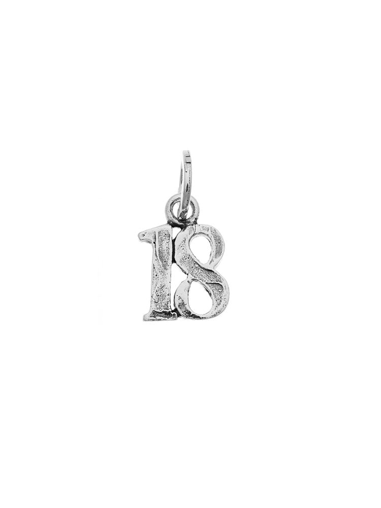 CHARM UNISEX "18" IN ARGENTO 925 GIOVANNI RASPINI