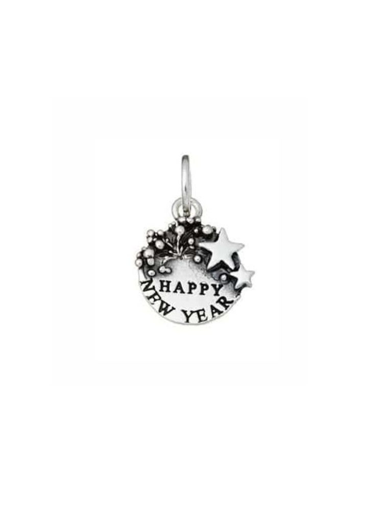 CHARM UNISEX MEDAGLIA HAPPY NEW YEAR IN ARGENTO 925 GIOVANNI RASPINI