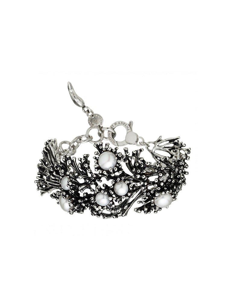 BRACCIALE DONNA ANEMONE GRANDE 19 CM IN ARGENTO 925 GIOVANNI RASPINI