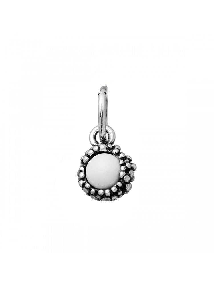 CHARM DONNA AGATA BIANCA PERLAGE IN ARGENTO 925 GIOVANNI RASPINI
