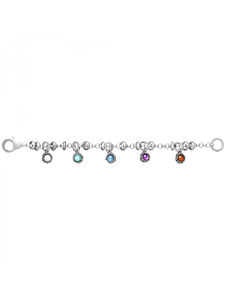 BRACCIALE DONNA COMPOSTO COLOR PERLAGE 20 CM IN ARGENTO 925 GIOVANNI RASPINI.