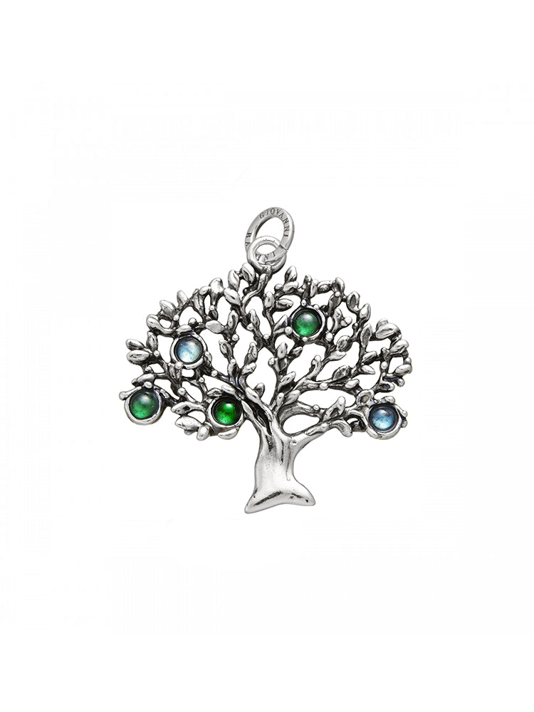 CHARM DONNA ALBERO DELLA VITA COLOR GRANDE IN ARGENTO 925 GIOVANNI RASPINI