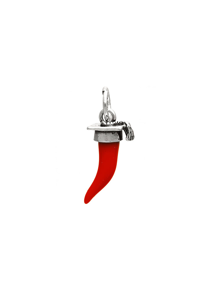 CHARM DONNA CORNO ROSSO LAUREA IN ARGENTO 925 GIOVANNI RASPINI