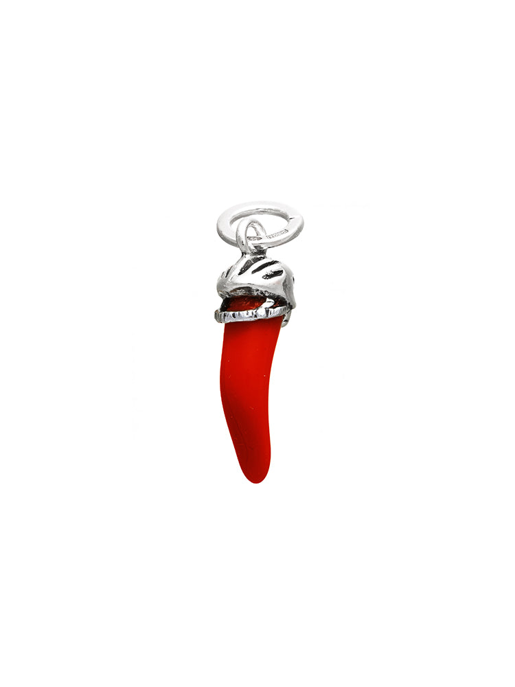CHARM DONNA CORNO ROSSO CASCO BICI IN ARGENTO 925 GIOVANNI RASPINI