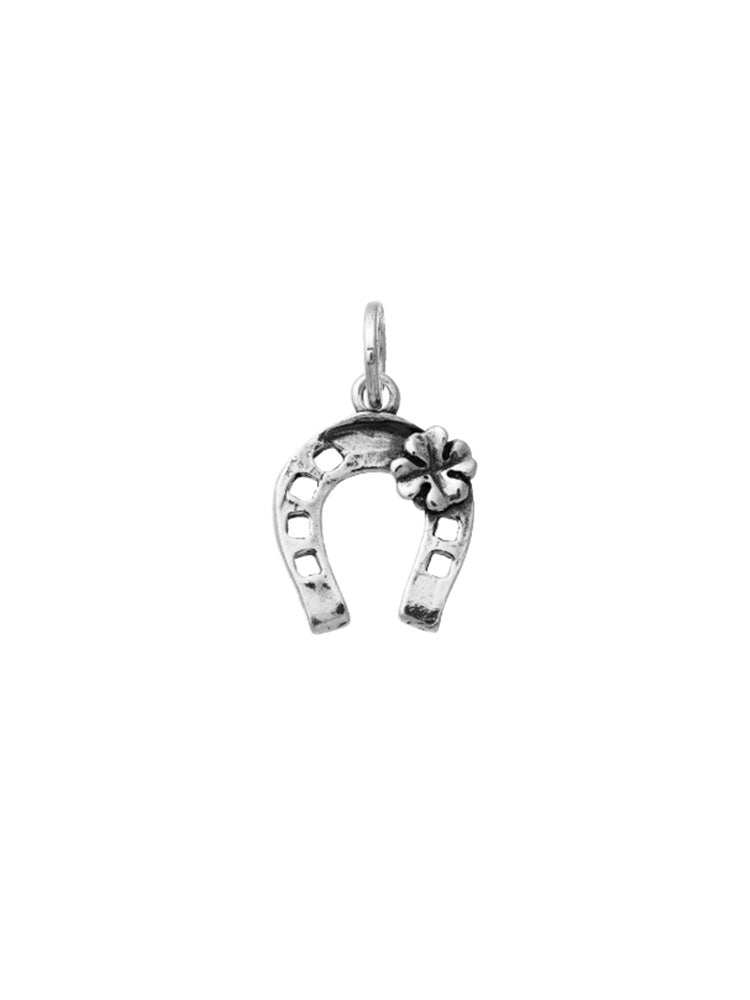 CHARM UNISEX FERRO DI CAVALLO E QUADRIFOGLIO IN ARGENTO 925 GIOVANNI RASPINI