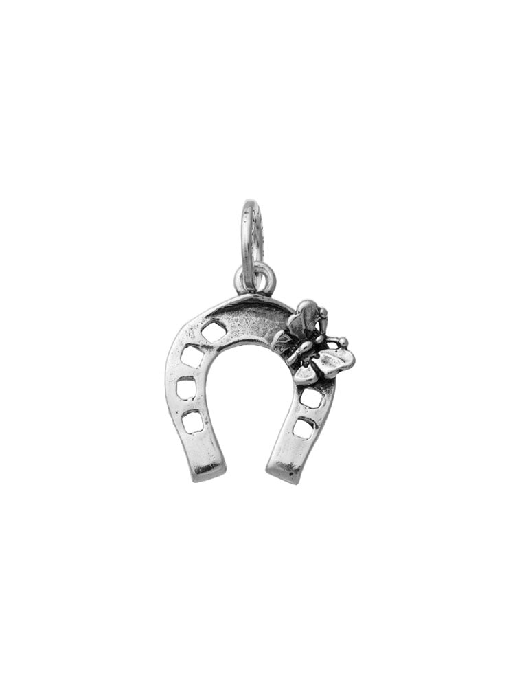 CHARM DONNA FERRO DI CAVALLO CON FARFALLA GRANDE IN ARGENTO 925 GIOVANNI RASPINI