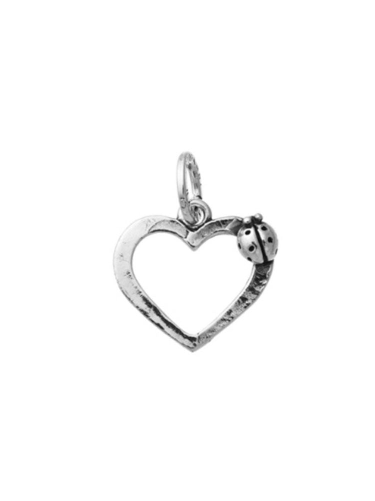 CHARM DONNA CUORE COCCINELLA IN ARGENTO 925 GIOVANNI RASPINI