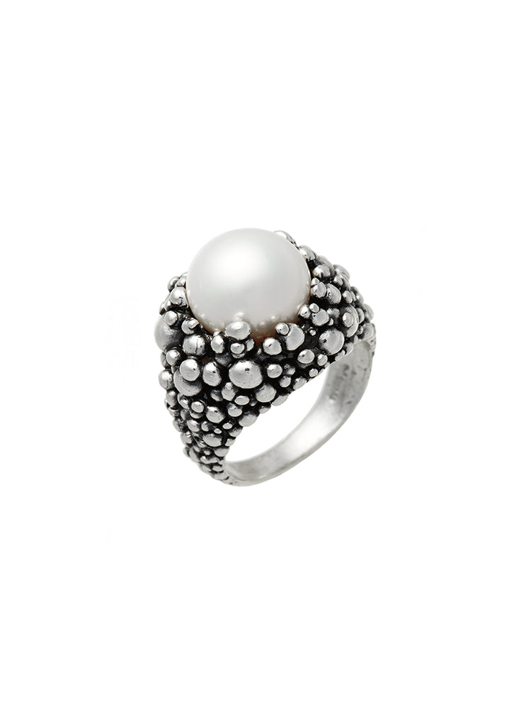 ANELLO DONNA DROPS PERLAGE MISURA 14 IN ARGENTO 925 GIOVANNI RASPINI.