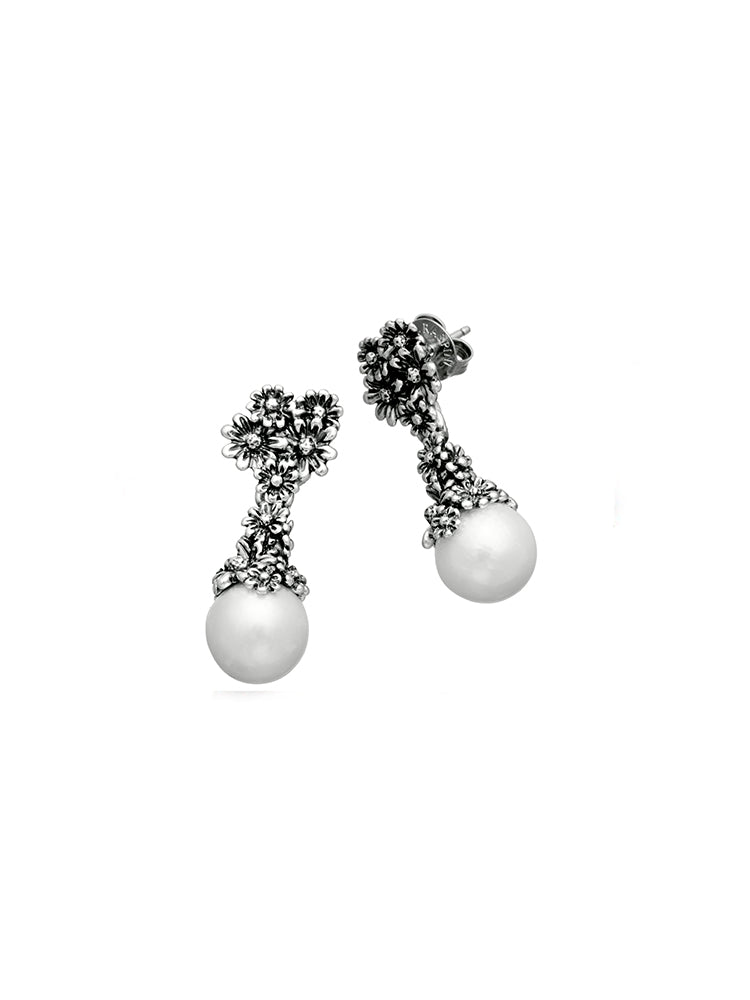 ORECCHINI DONNA DROPS MARGHERITE IN ARGENTO 925 GIOVANNI RASPINI.