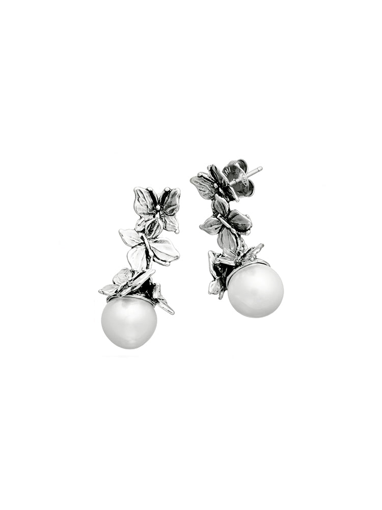 ORECCHINI DONNA DROPS FARFALLE IN ARGENTO 925 GIOVANNI RASPINI
