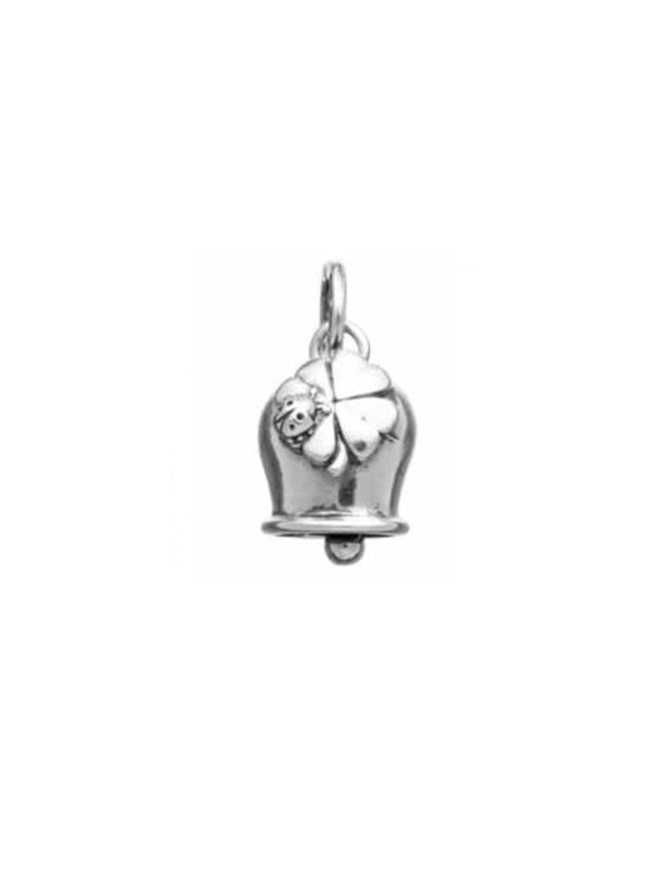 CHARM UNISEX CAMPANELLA CON QUADRIFOGLIO E COCCINELLA IN ARGENTO 925 GIOVANNI RASPINI
