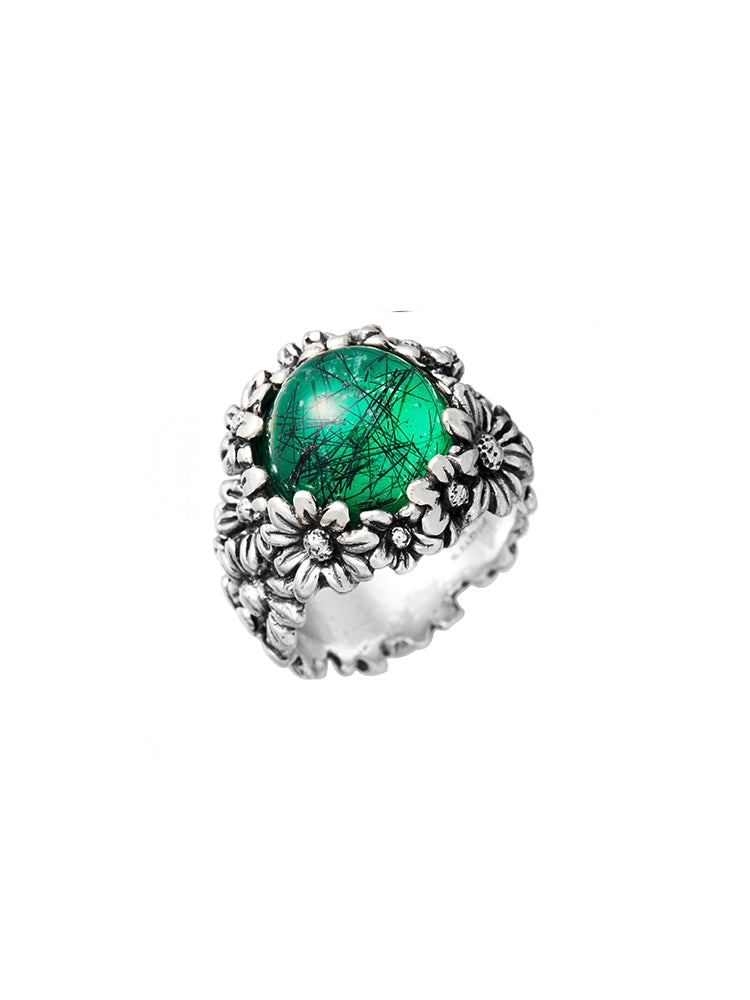 ANELLO DONNA MARGHERITE GARDEN GRANDE MISURA 16 IN ARGENTO 925 GIOVANNI RASPINI
