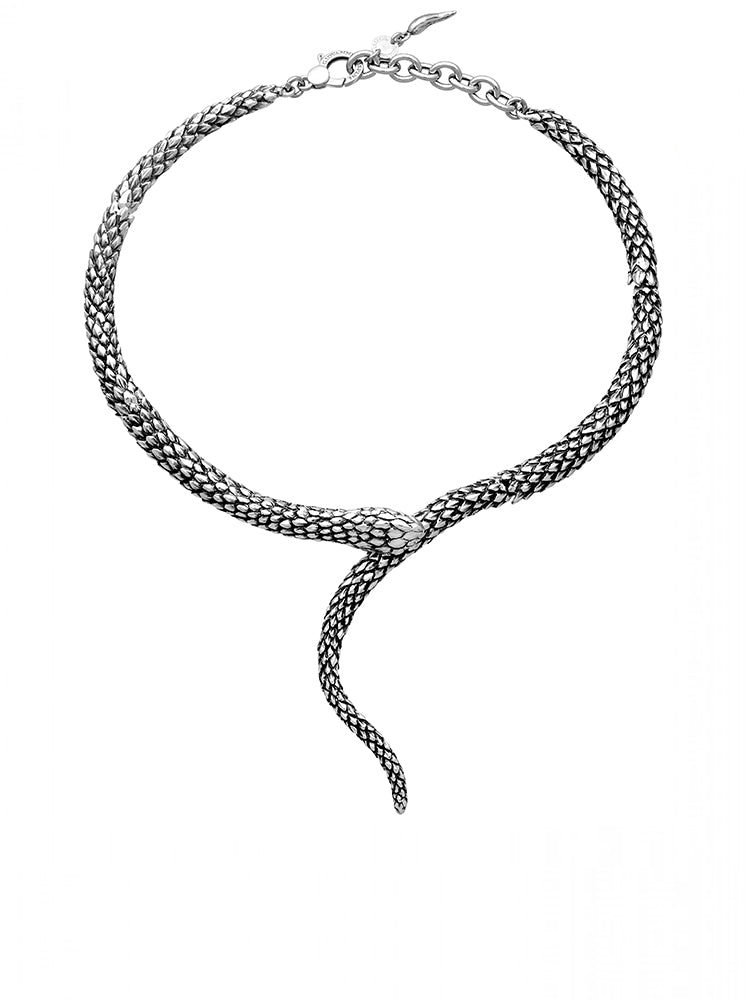 COLLANA DONNA SERPENTE 45 CM IN ARGENTO 925 GIOVANNI RASPINI.