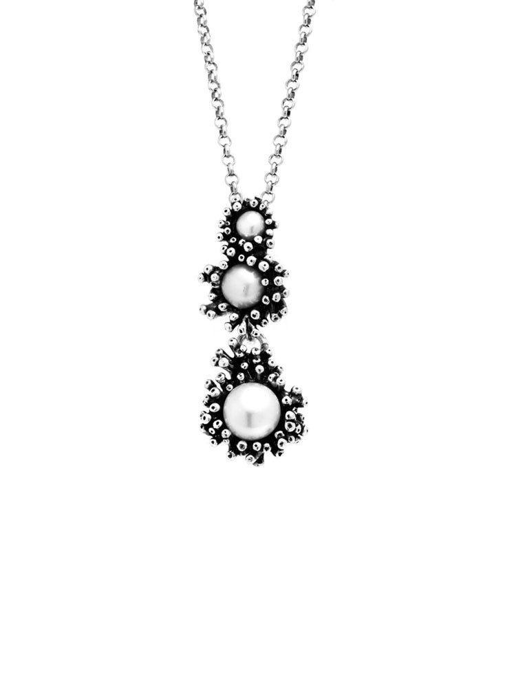 COLLANA DONNA ANEMONE MINI PENDENTE CON PERLE GIOVANNI RASPINI