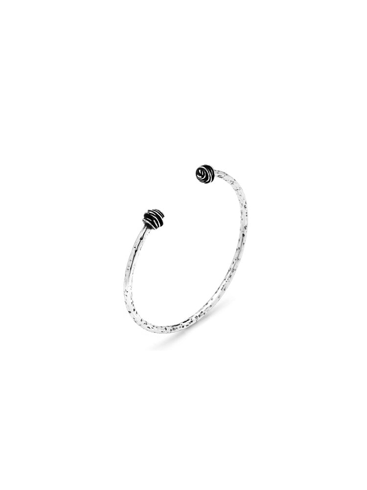BRACCIALE UOMO BANGLE FILI RIGIDO IN ARGENTO 925 GIOVANNI RASPINI
